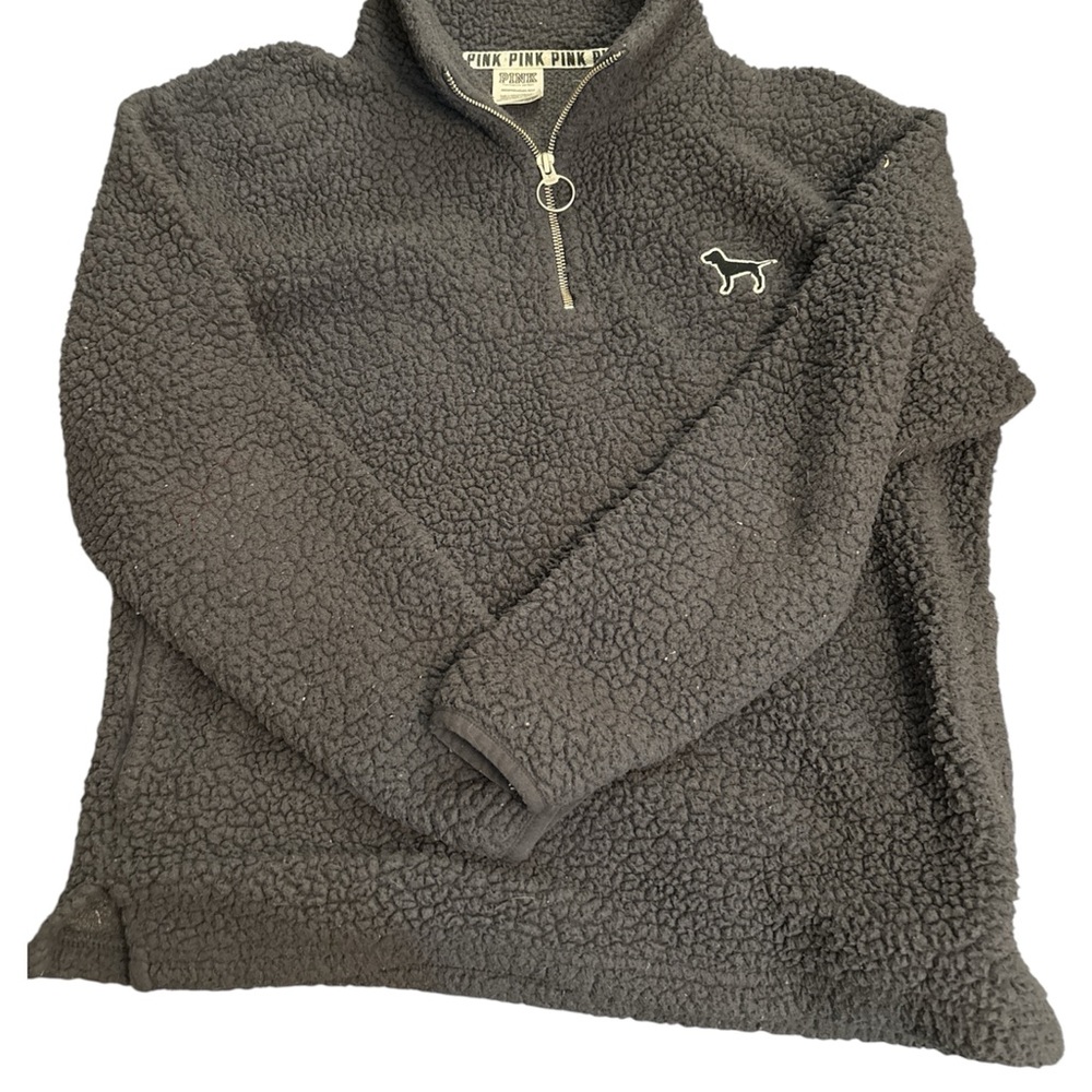 Victoria's Secret Gray Sherpa Hoodie - Picture 1 of 3